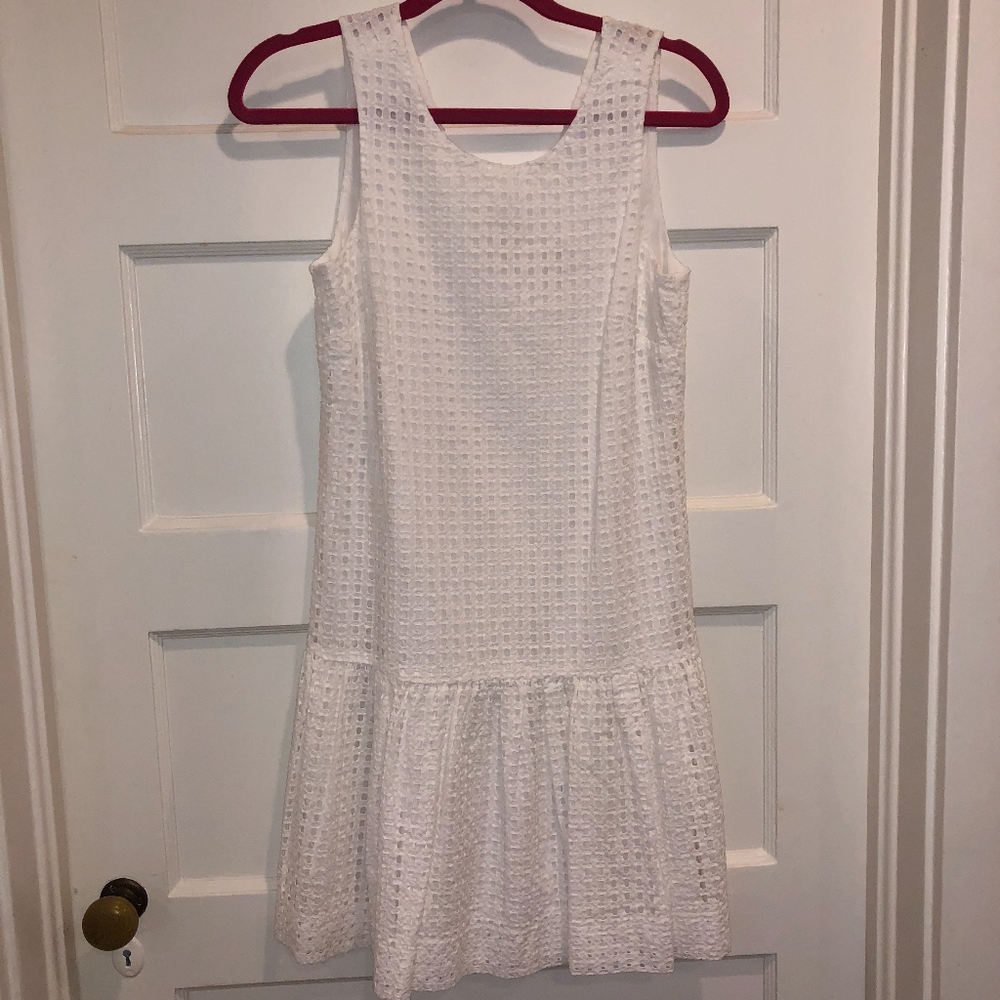 J Crew Peplum White Dress - 0